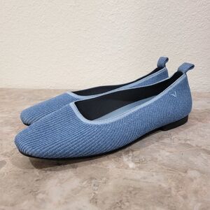 Vivaia Square Toe Ballet Flats Blue size 42